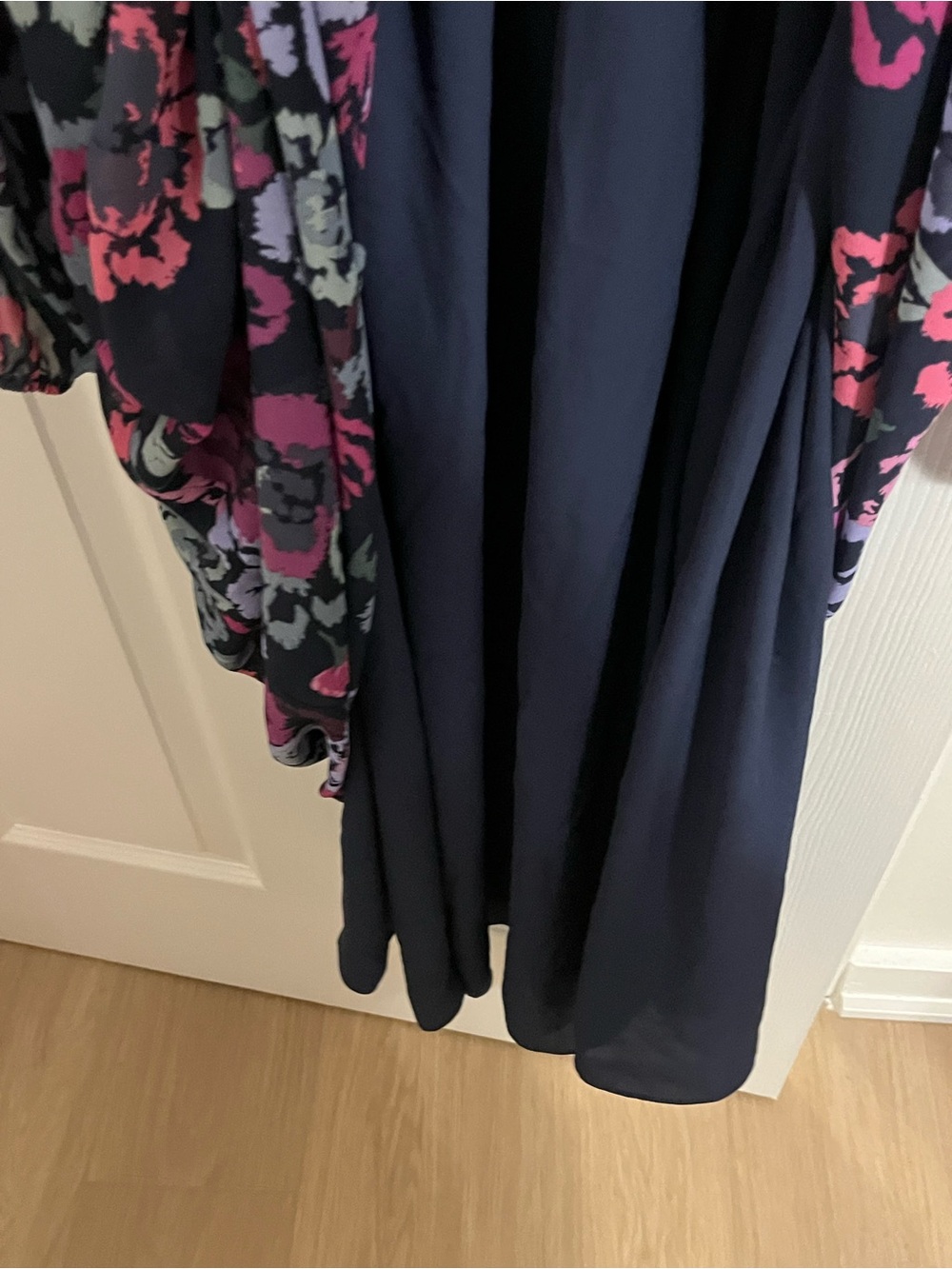 Addition Elle 3X Floral Smocked Midi Dress Long Sleeve - Picture 7 of 10